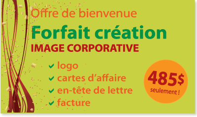 Forfait création de l'image corporative, logo, branding