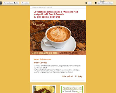 Campagne d'e-mailing de l'Accroche Pied